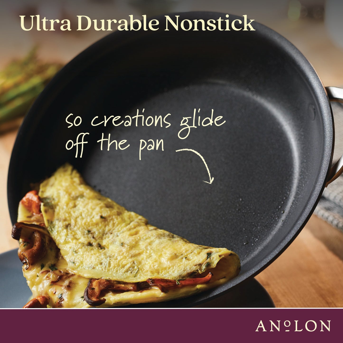 Anolon Endurance+ Nonstick Induction Open French Skillet Twin Pack 20/26cm