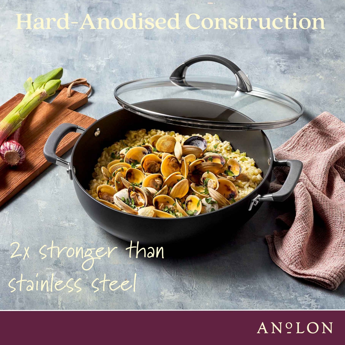 Anolon Endurance+ Nonstick Induction Covered Casserole 26cm/3.8L