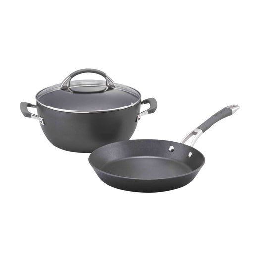 Anolon Endurance+ Nonstick Induction French Skillet 26cm and Covered Casserole 26cm/5.2L