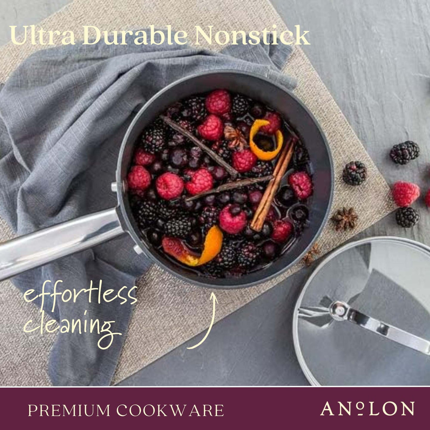 Anolon Professional Nonstick 3 Piece Saucepan Set