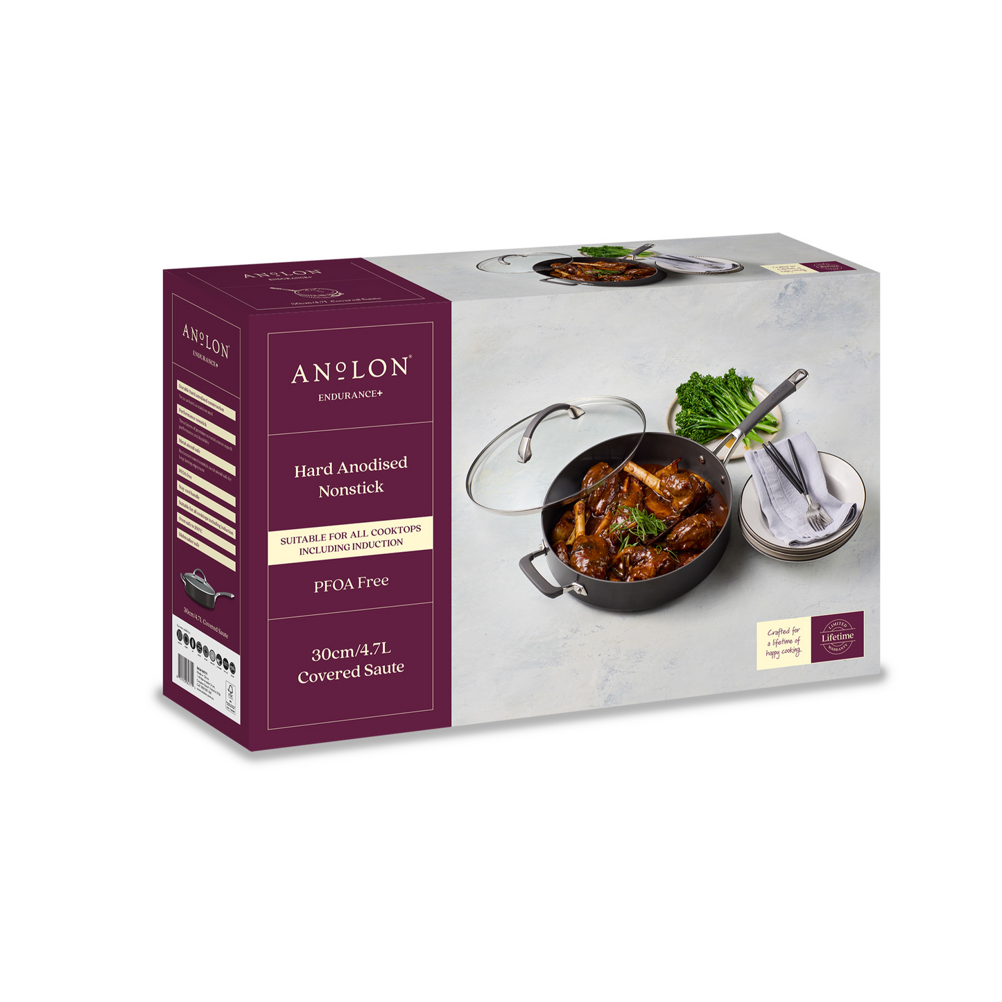 Anolon Endurance+ Nonstick Induction Covered Sauté 30cm/4.7L